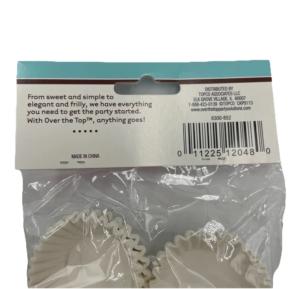 Mini White Cupcake Liners, 200, Grease Resistant, Easy to Peel & Bake 2 X 100 Ct